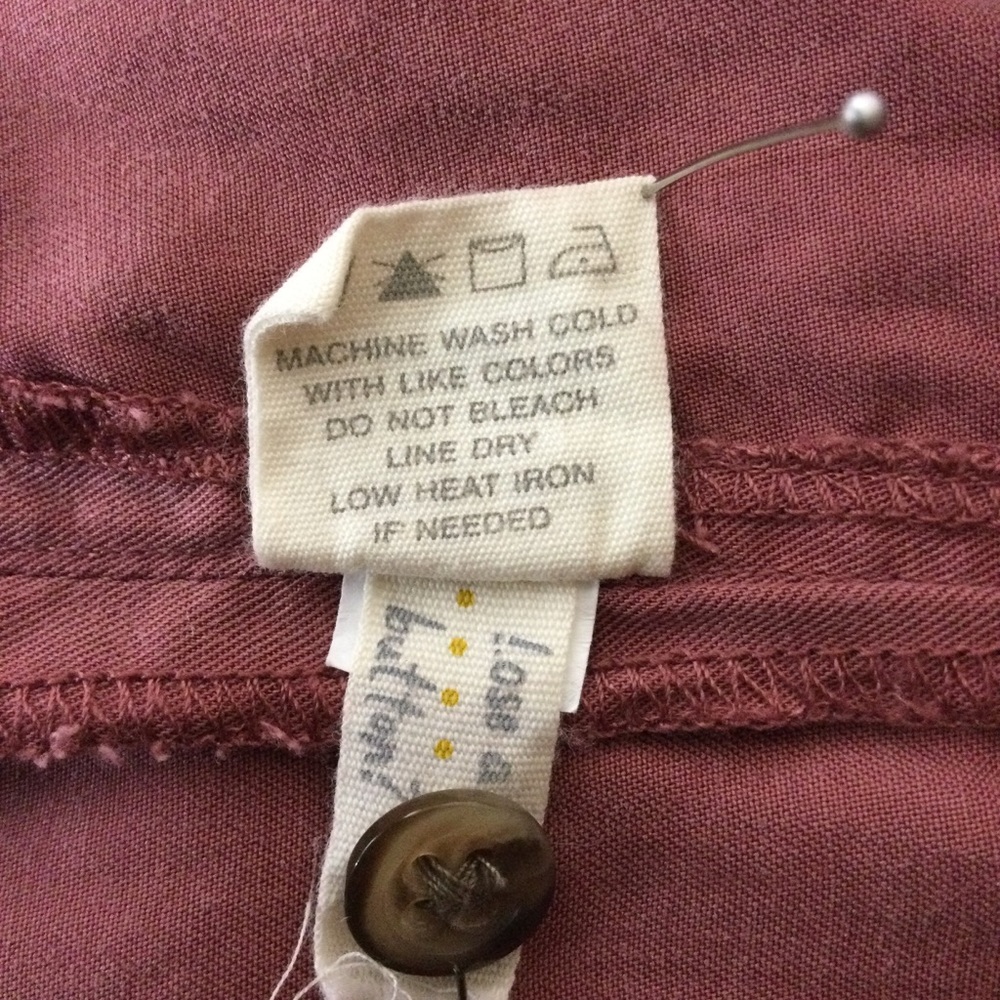 Fossil Elastic Waist Button Front 3/4 Sleeves Opa… - image 7